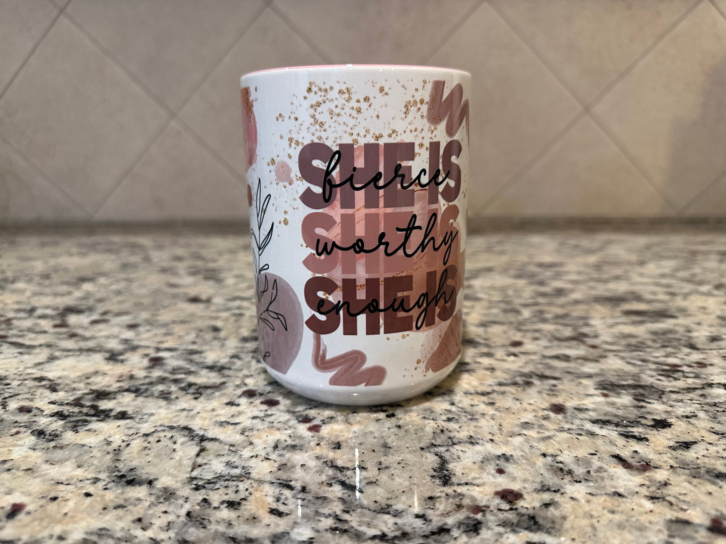 She is....ceramic 15 oz mug