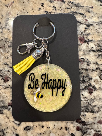 Be happy keychain