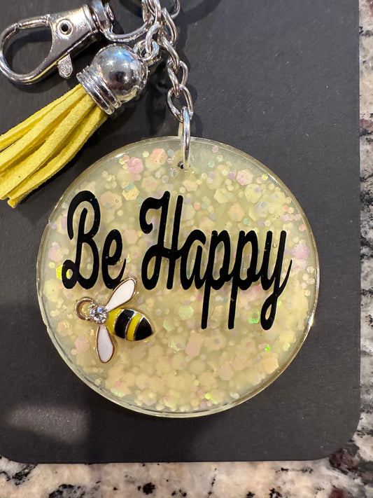 Be happy keychain