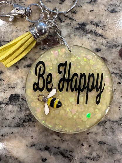 Be happy keychain