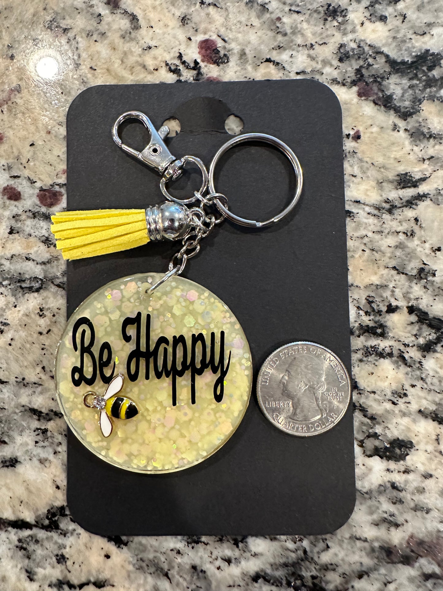 Be happy keychain