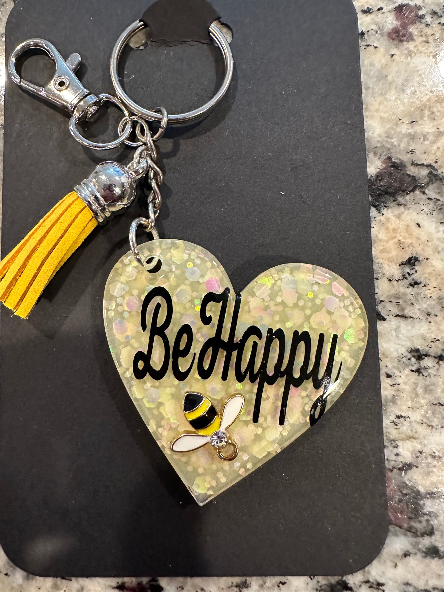 Be happy keychain