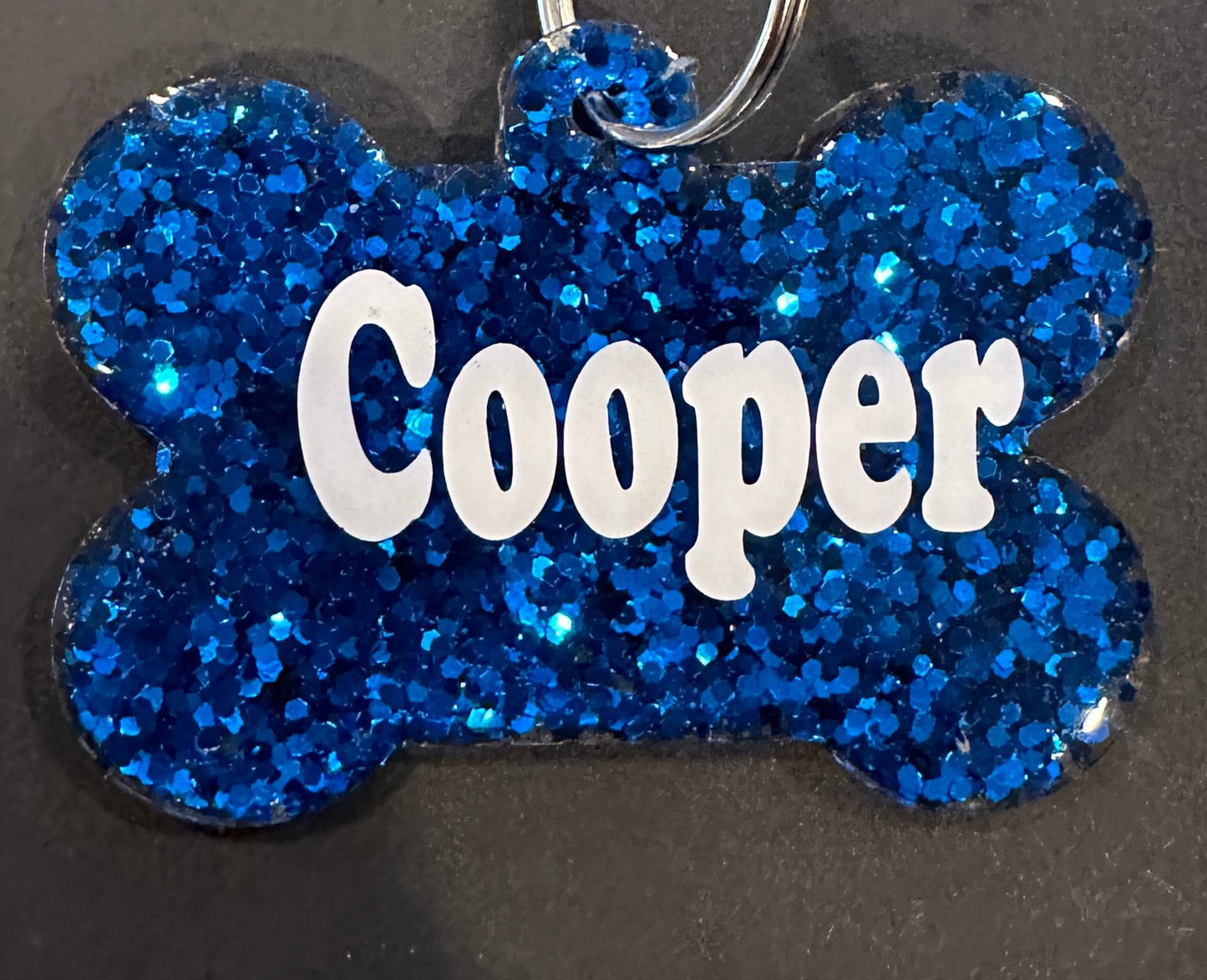 Personalized dog tag keychain