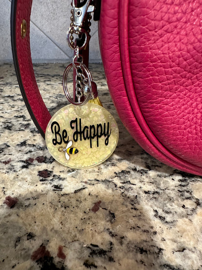 Be happy keychain