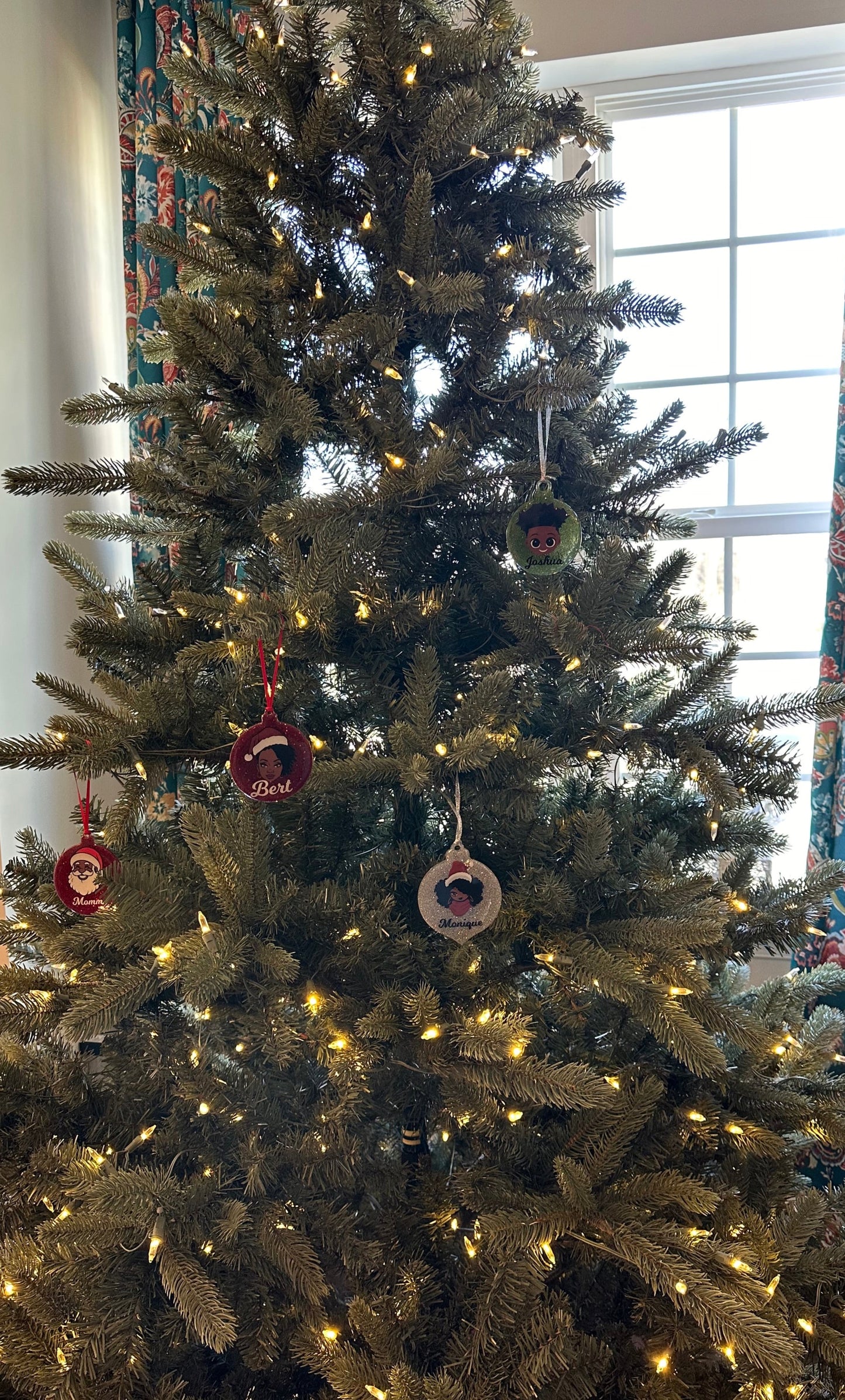 Glitter acrylic ornaments