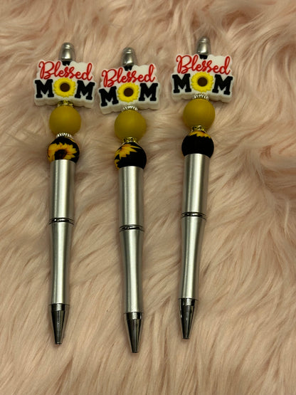 Blessed Mom Beaded Pens