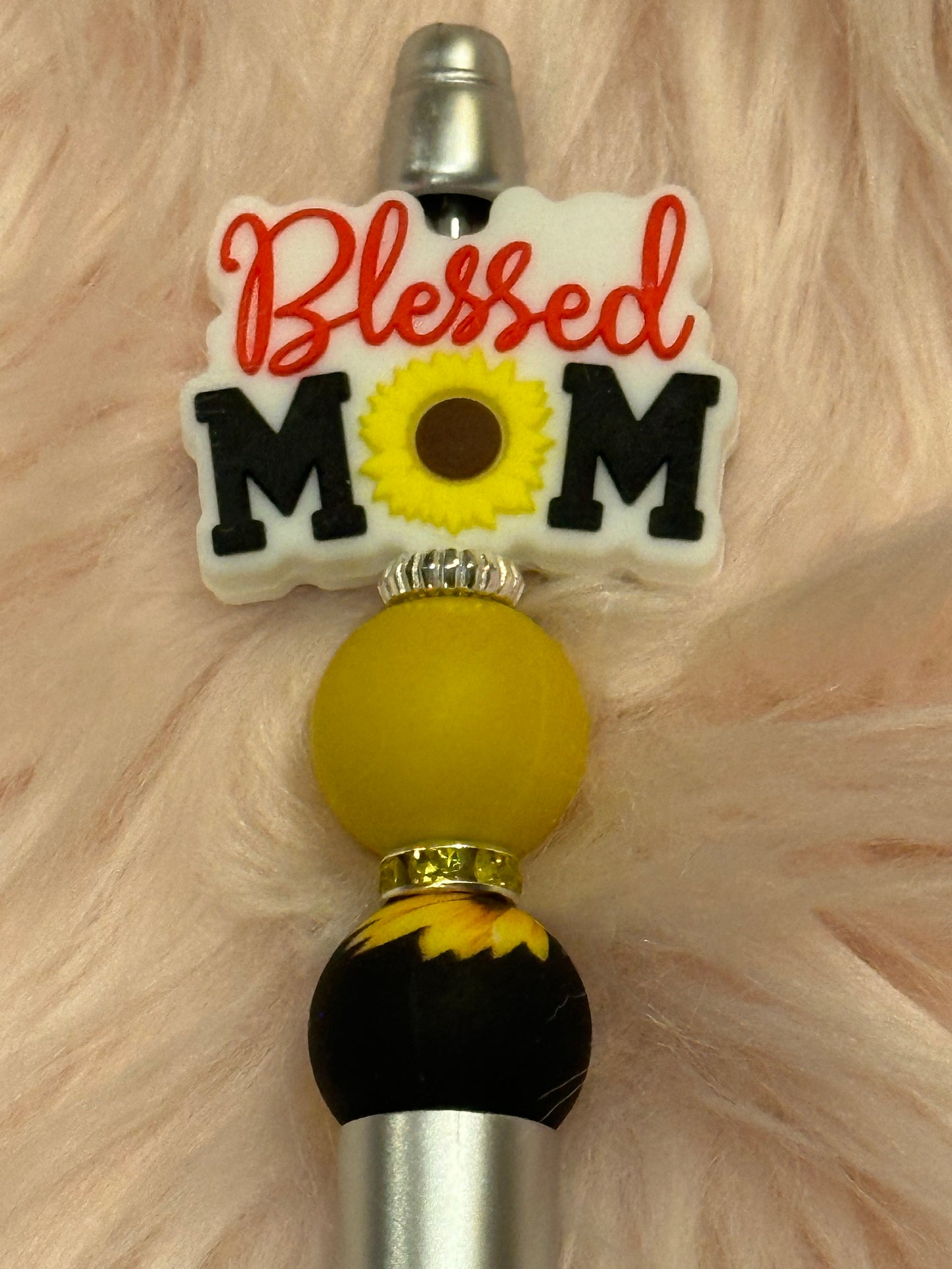 Blessed Mom Beaded Pens